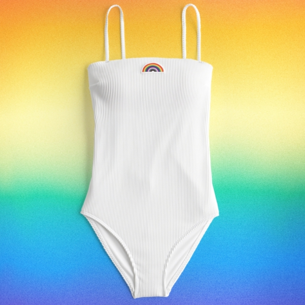 Hollister NWT! one Piece Pride Rainbow Swim